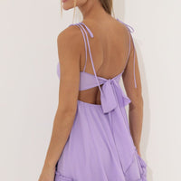 Lucy in the Sky Baby Doll Dress in Purple