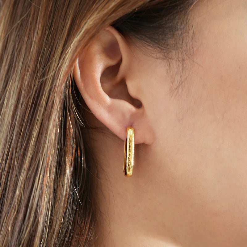 ARGENTO VIVO THE HAMMERED U HOOP