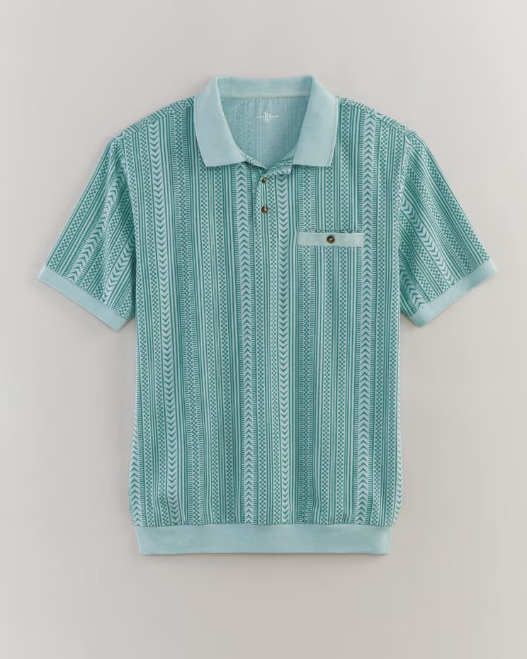 BLAIR John Blair Banded Bottom Stripe Polo