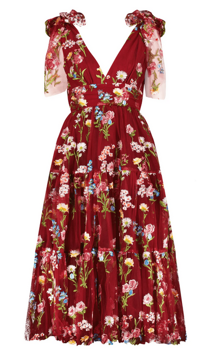 JessaKae Margaret Midi Dress - Red Dahlia