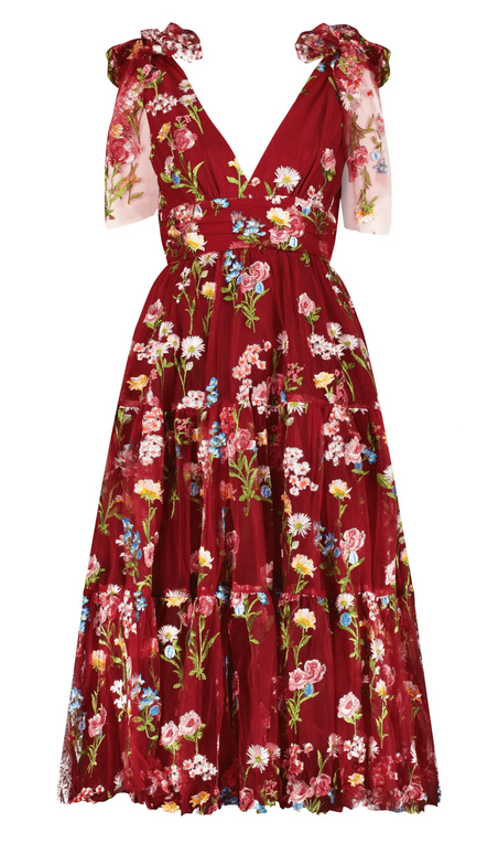 JessaKae Margaret Midi Dress - Red Dahlia