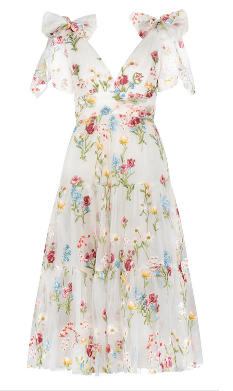 JessaKae Margaret Midi Dress - White Floral