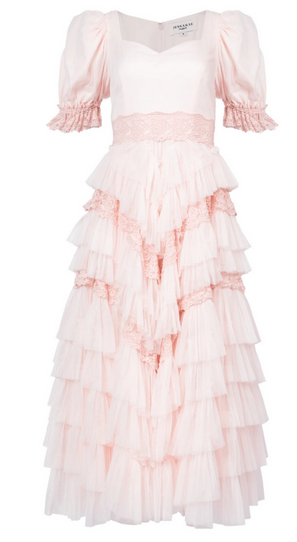 JessaKae Thumbelina Dress - Pink Lace