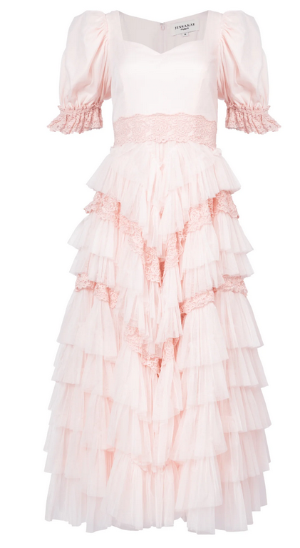 JessaKae Thumbelina Dress - Pink Lace