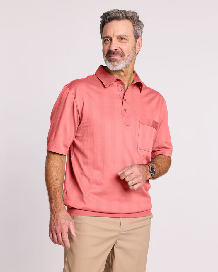 BLAIR John Blair Short-Sleeve Tone-on-Tone Polo