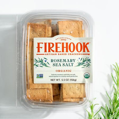 Dorothy Lane Firehook Rosemary Sea Salt Organic Mediterranean Baked Crackers x4