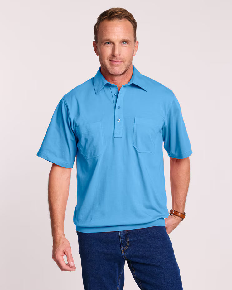 BLAIR John Blair Short-Sleeve Banded-Bottom Polo