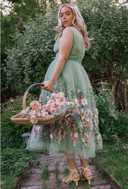 JessaKae Bouquet Dress - Green