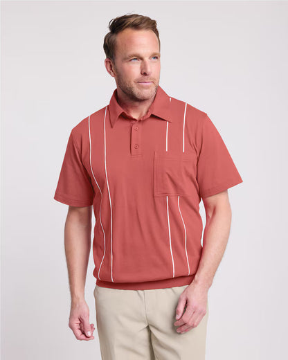 BLAIR John Blair Piped Banded-Bottom Polo