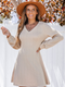 Cupshe Puff Long Sleeve V-Neck Midi Dress