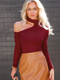 Cupshe Asymmetrical Turtleneck Top (x2)