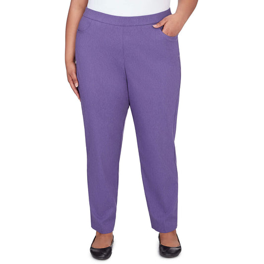 Alfred Dunner Women's Classic Charmed Average Length Pant - IRIS