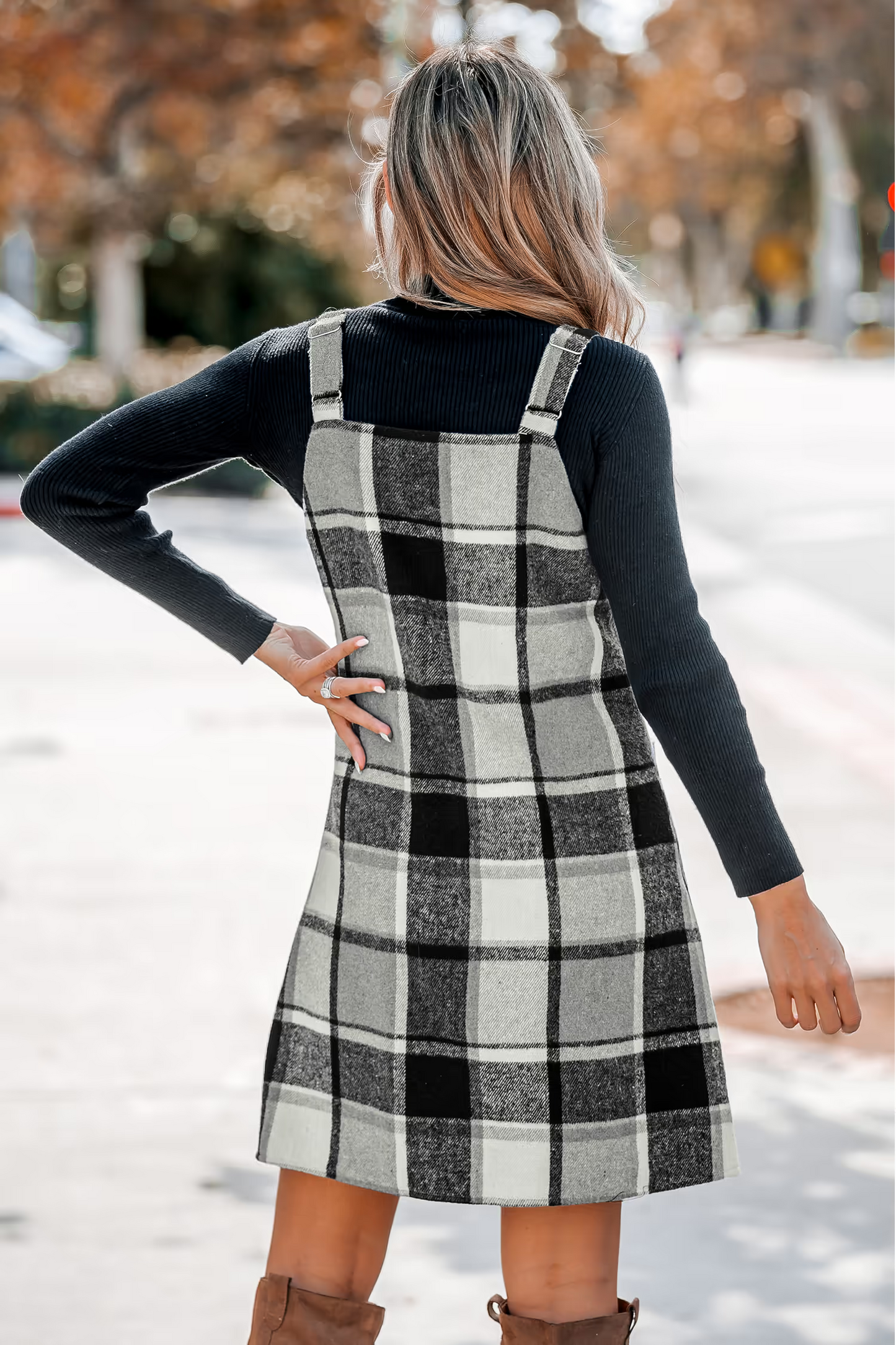 Cupshe Plaid V-Neck Dress (x2)