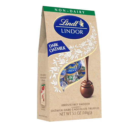 Lindt Chocolate Lindt LINDOR Non-Dairy Oatmilk Dark Chocolate Candy Truffles 5.1 oz Bag