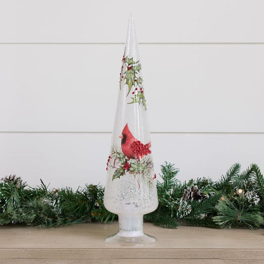 Cracker Barrel Christmas Cardinal LED Cone Tree