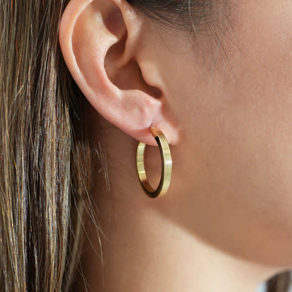 ARGENTO VIVO THE MEDIUM RIDGE HOOP
