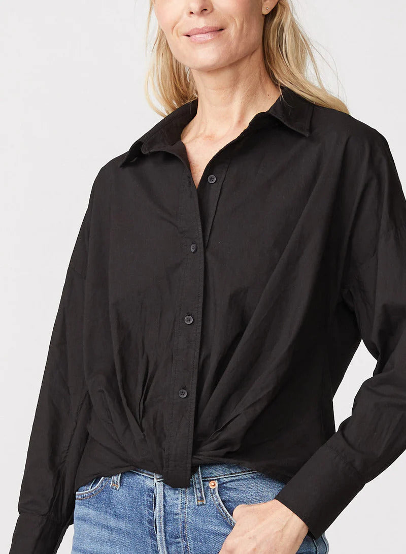 BAILEY/44 Women's Stateside Voile Long Sleeve Front Twist Button Up Shirt