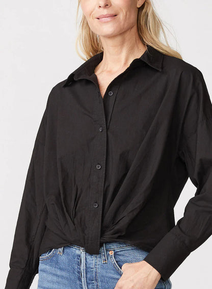 BAILEY/44 Women's Stateside Voile Long Sleeve Front Twist Button Up Shirt