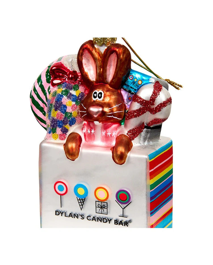 Dylan's Candy Bar Shopper Glass Ornament