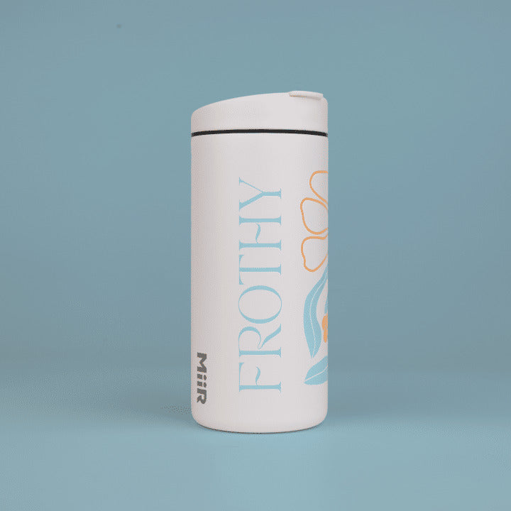 Frothy Monkey 12oz Frothy Monkey Travel Tumbler (White)