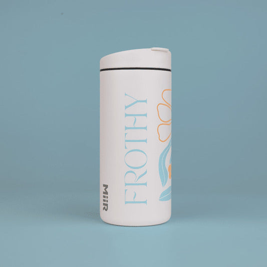 Frothy Monkey 12oz Frothy Monkey Travel Tumbler (White)