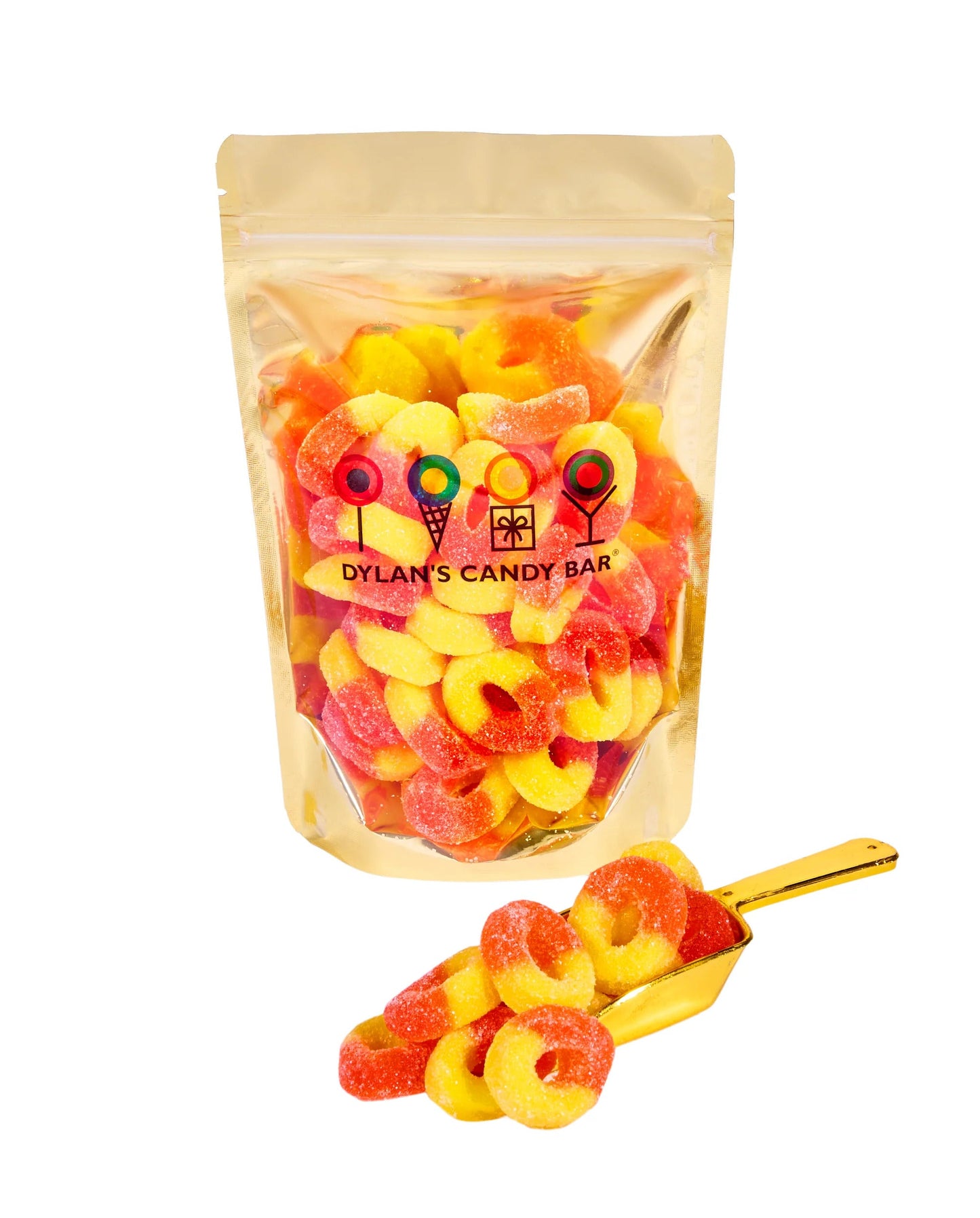 Dylan's Candy Bar Peach Gummy Rings Bulk Bag