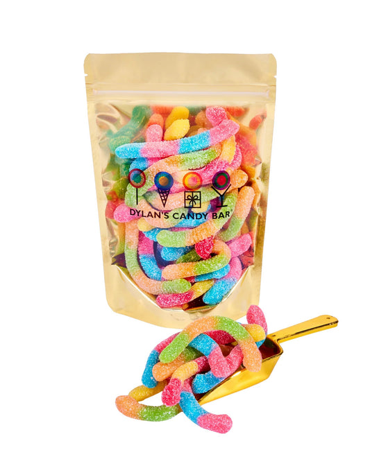 Dylan's Candy Bar Sour Fruity Neon Gummy Worms Bulk Bag