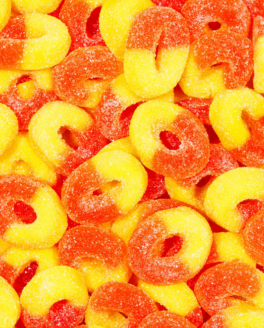 Dylan's Candy Bar Peach Gummy Rings Bulk Bag