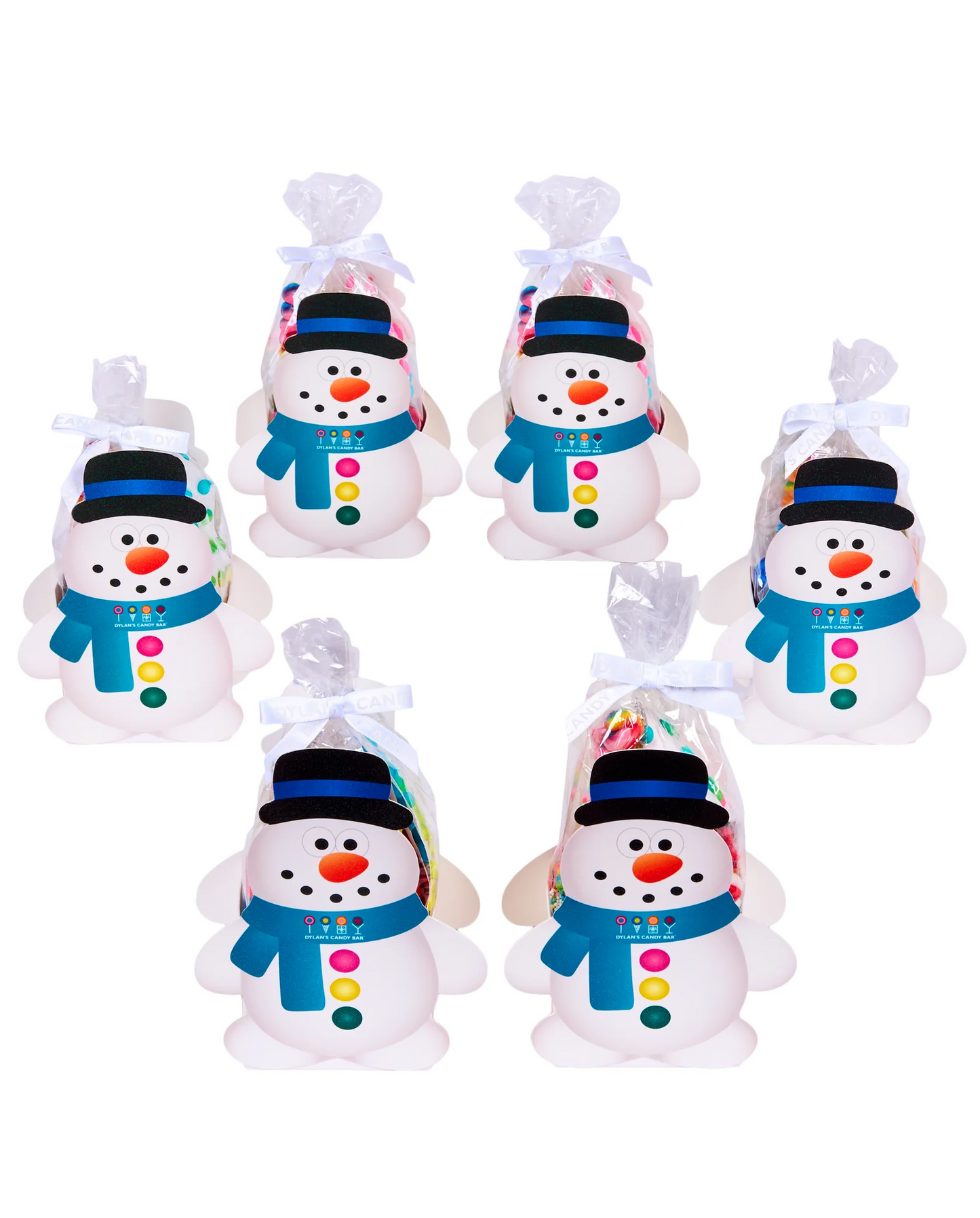 Dylan's Candy Bar Buttons Snowman Snacks Bundle of 6