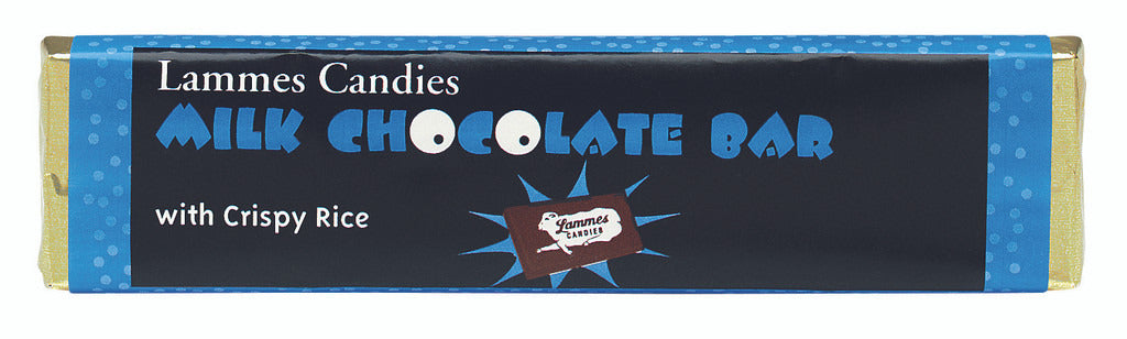 Lammes Candies Crispy Rice Chocolate Bars - Case of 40