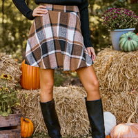 Cupshe Plaid Flared Mini Skirt (x2)