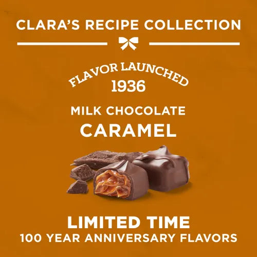 Russell Stover Chocolates Clara's Recipe Milk Chocolate Caramel, 8 oz. Box