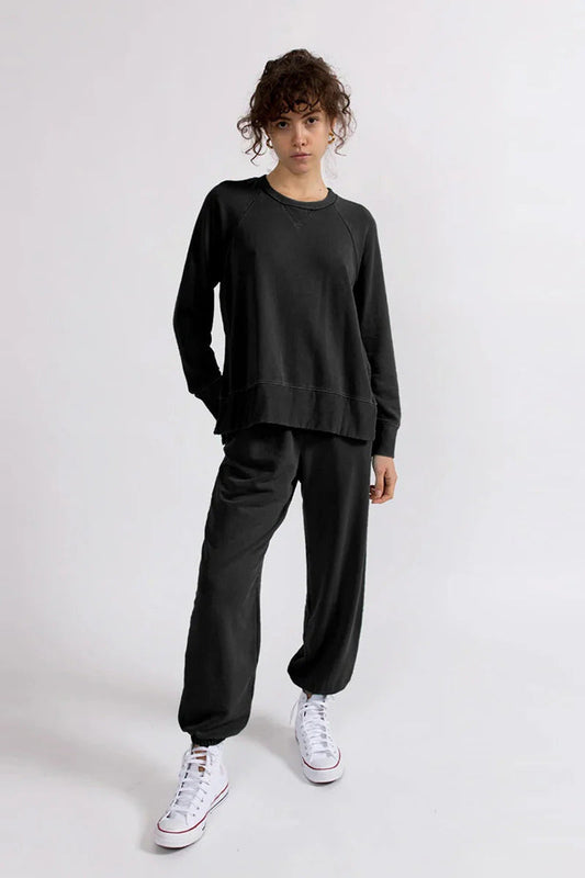 BAILEY/44 Women's Stateside Softest Fleece Raglan Side Slit Sweatshirt