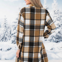 Cupshe Plaid Long Sleeve Mini Shirt Dress(x2)