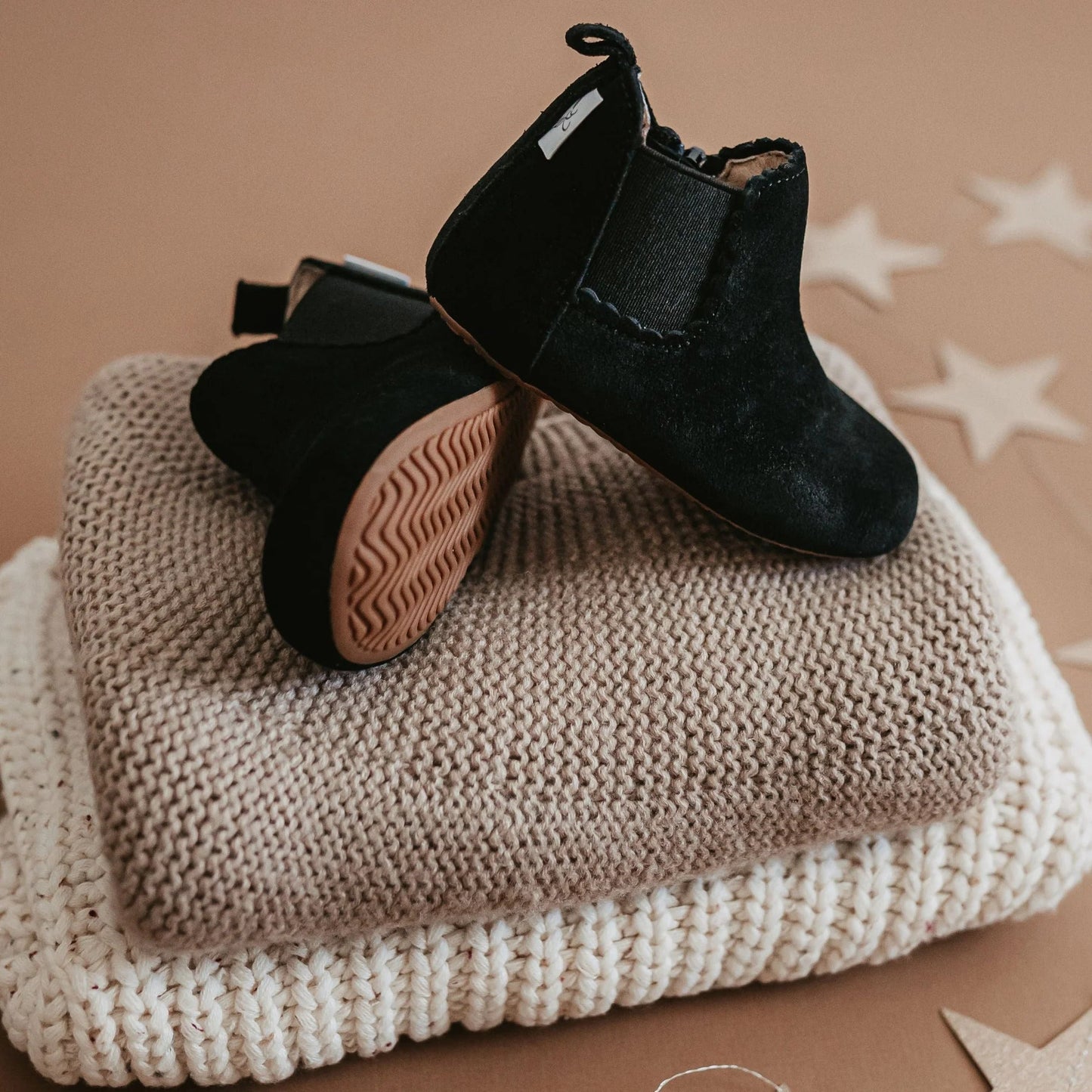 Little Love Bug Co. Black Suede Reagan