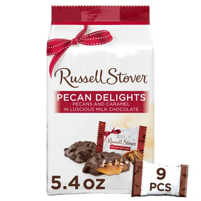 Russell Stover Chocolates Milk Chocolate Pecan Delight Favorites, 5.4 oz. Bag