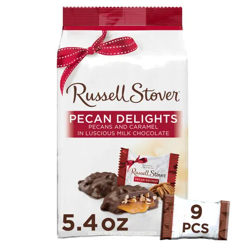 Russell Stover Chocolates Milk Chocolate Pecan Delight Favorites, 5.4 oz. Bag