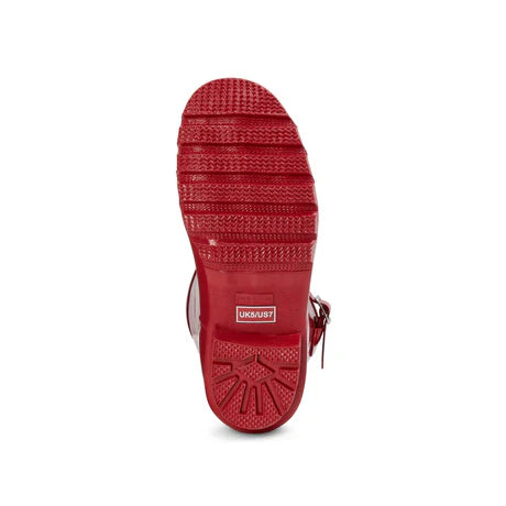 Jileon Rain Boots Half Height Rain Boots - Red Gloss - Wide Foot & Ankle