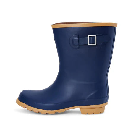 Jileon Rain Boots Half Height Oxford Blue Rain Boots - Wide Foot and Ankle