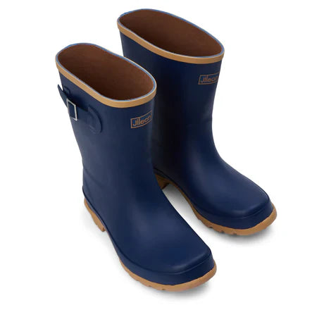 Jileon Rain Boots Half Height Oxford Blue Rain Boots - Wide Foot and Ankle