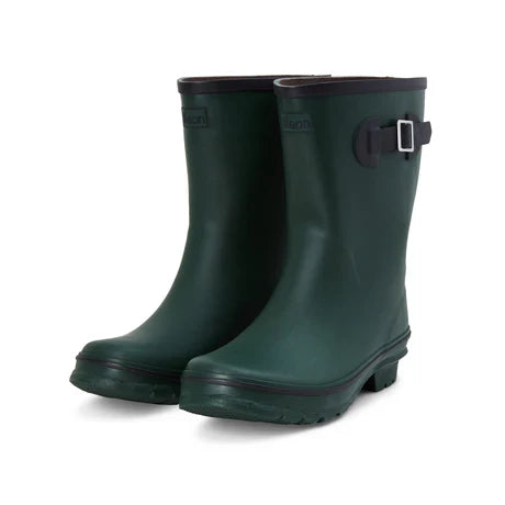 Jileon Rain Boots Half Height Green Rain Boots - Wide Foot and Ankle
