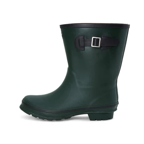 Jileon Rain Boots Half Height Green Rain Boots - Wide Foot and Ankle