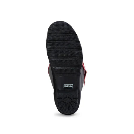 Jileon Rain Boots Wide Calf Rain Boots - 15 to 18 inch Calf - Black with Pink Trim - Wide in Foot and Ankle