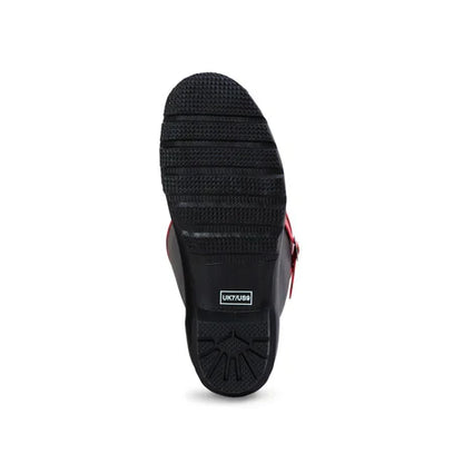 Jileon Rain Boots Wide Calf Rain Boots - 15 to 18 inch Calf - Black with Pink Trim - Wide in Foot and Ankle