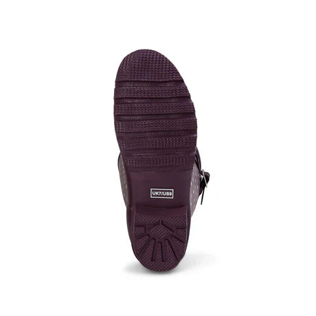 Jileon Rain Boots Wide Calf Rain Boots - 15 to 18 inch calf - Purple Spot - Wide Fit in Foot and Ankle