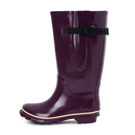 Jileon Rain Boots Extra Wide Calf Women's Rain Boots - Purple - Up to 23 Inch Calf - Wide Foot & Ankle