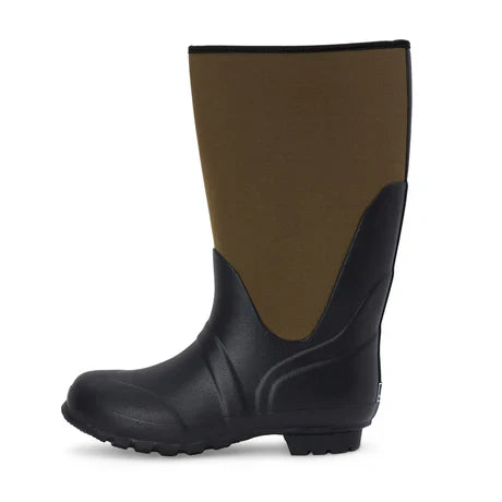 Jileon Rain Boots Extra Wide Calf Neoprene Rubber Rain Boots - Green - Up to 20 inch Calf - Wide in Foot and Ankle