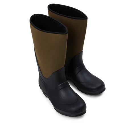 Jileon Rain Boots Extra Wide Calf Neoprene Rubber Rain Boots - Green - Up to 20 inch Calf - Wide in Foot and Ankle