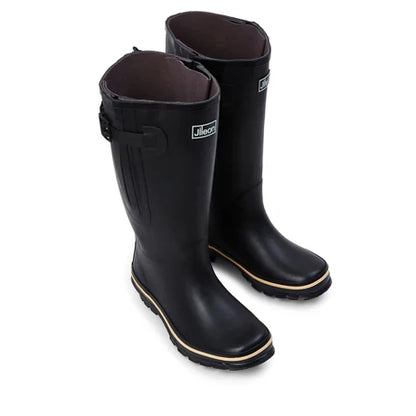 Jileon Rain Boots Extra Wide Calf Womens' Rain Boots - Black - 16-23 Inch Calf - Wide Foot & Ankle