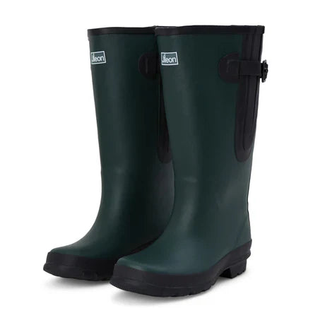 Jileon Rain Boots Extra Wide Calf Womens' Rain Boots - Green - 16-23 Inch Calf. Wide in Foot & Ankle